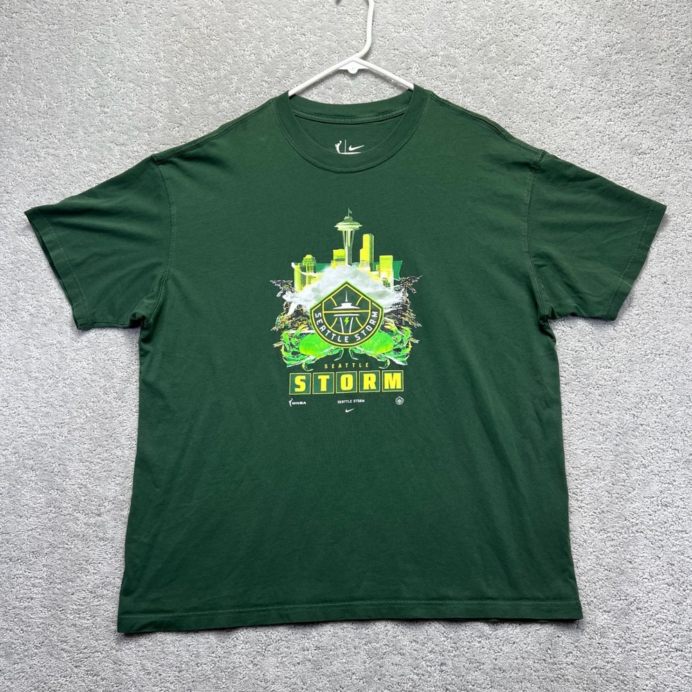 The Nike Tee T-shirt Mens XL Green Seattle Storm WNBA Graphic Loose Fit Gorpcore